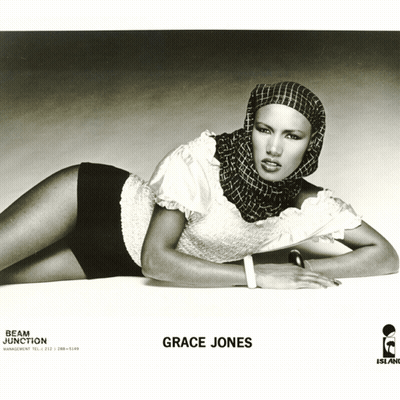 Grace Jones Lying On Floor GIF