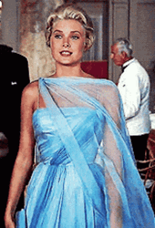 Grace Kelly Blue Dress