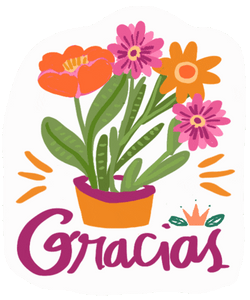 Gracias Flower Pot Animation GIF