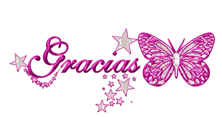 Gracias Surrounded By Pink Butterfly Sticker