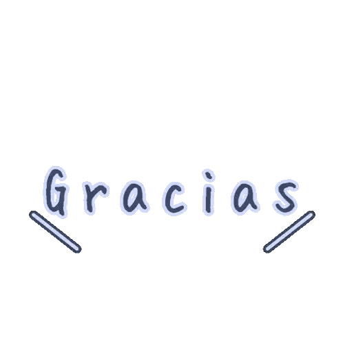 Gracias Text In Blue Sticker