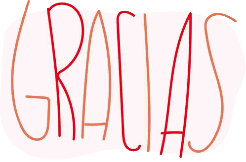 Gracias Text On Red Background Sticker