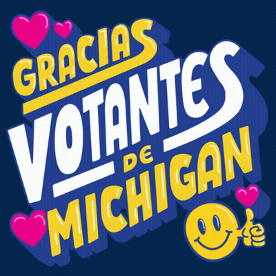 Gracias Votantes De Michigan Poster GIF