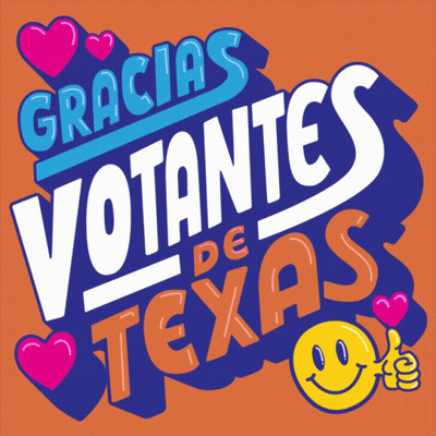 Gracias Votantes De Texas Smiley Hearts GIF