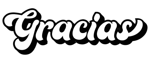 Gracias Word In Black And White Sticker