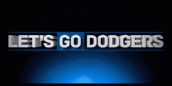 Gradient Blue Background Lets Go Dodgers GIF