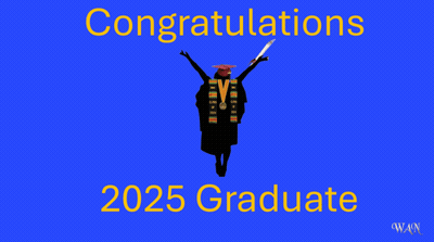Graduate Holding Sword Congratulations 2025 GIF