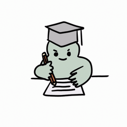 Graduate Student Writing On Paper GIF
