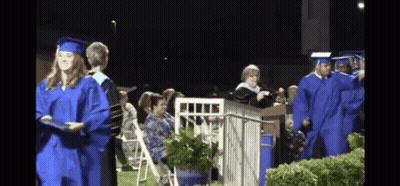 Graduates Walking To Speech GIF