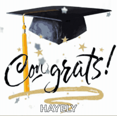 Graduation Cap And Tassel Card For Hayely GIF