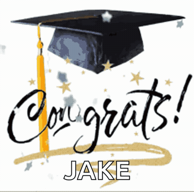 Graduation Cap And Tassel Congrats Jake GIF