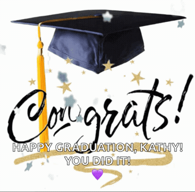Graduation Cap Congratulations Card GIF