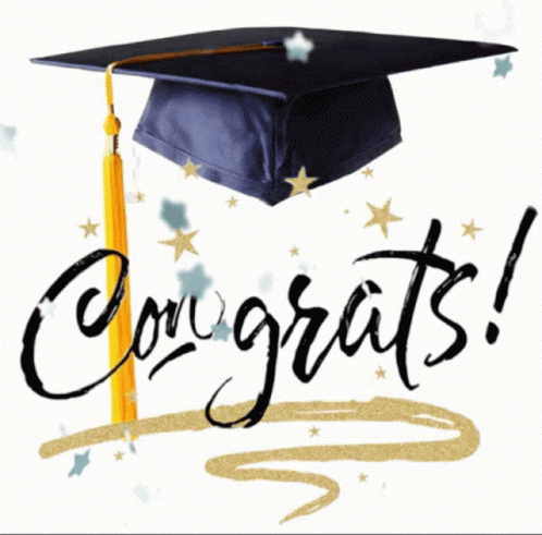 Graduation Cap Congratulations Card GIF