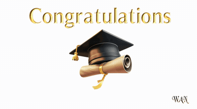 Graduation Cap Diploma Balloons Congratulations GIF