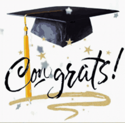Graduation Cap With Congrats GIF