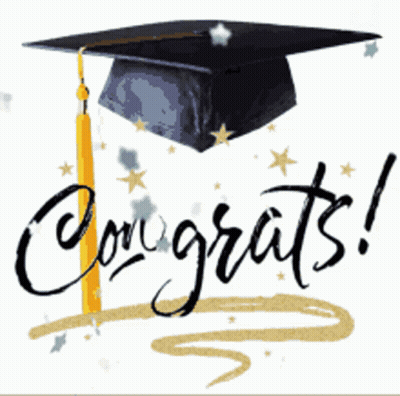 Graduation Cap With Yellow Tassel GIF
