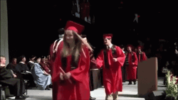 Graduation Guy Fail Backflip GIF