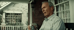 Gran Torino Clint Eastwood Drinking Beer GIF
