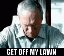 Gran Torino Clint Eastwood Warning About His Lawn GIF