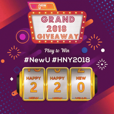Grand 2018 Giveaway Play To Win #Newu #Hny2018 Sign GIF