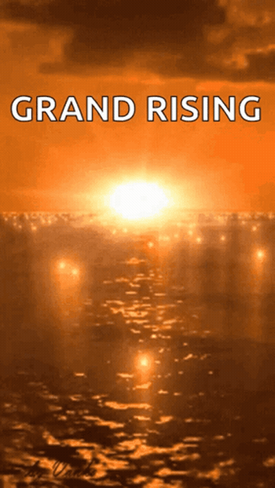 Grand Rising Poster Sun Rising Over Ocean GIF