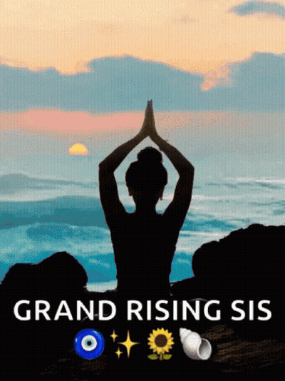Grand Rising Sis Poster Woman Meditating GIF