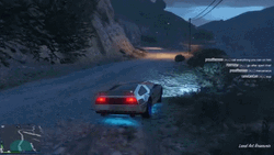 Grand Theft Auto V Car Flying At Night GIF