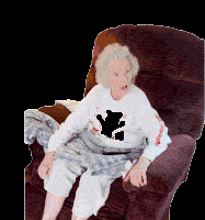Grandma Clapping On Couch GIF