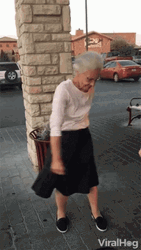 Grandma Pumped Up Happy Dancing GIF
