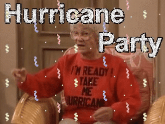 Grandma Sitting Hurricane Party Hurricane Meme GIF