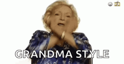 Grandma Style Betty White Dab GIF