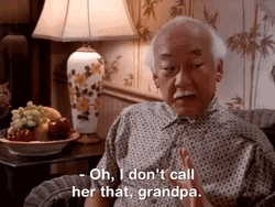 Grandpa Mr Miyagi Don't Call Her That GIF