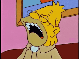 Grandpa Simpson Fell Asleep GIF