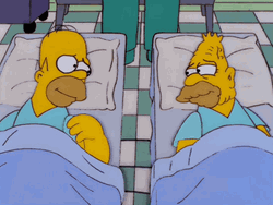 Grandpa Simpson Holding Hands With His Younger Self GIF