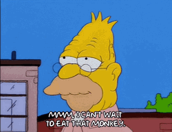 Grandpa Simpson I Can't Wait To Eat That Monkey GIF