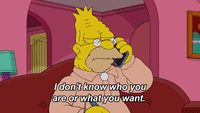 Grandpa Simpson Talking On Phone About Credit Card GIF