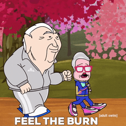 Granny Couple Walking Exercise GIF