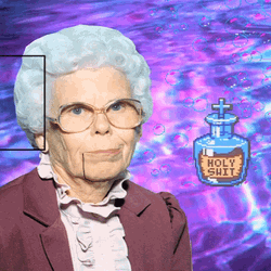 Granny Gaping Mouth Stop Motion Animation GIF