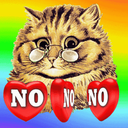 Granny Kitty Shaking Head No GIF