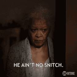 Granny Saying He Ain't No Snitch GIF