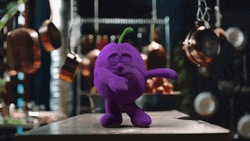 Grape Fruit Mascot Floss Dance GIF