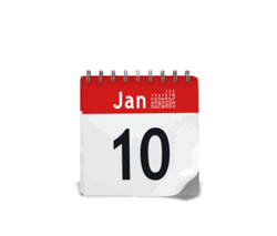 Graphic Calendar Flipping Months