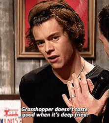 Grasshopper Doesn't Taste Good GIF