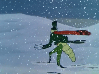 Grasshopper In Snow Land GIF