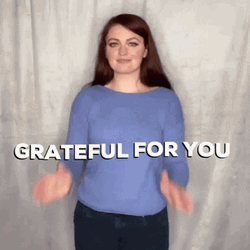 Grateful Lady Thankful For You GIF