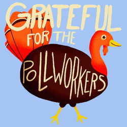 Grateful Poll Worker Silly Turkey GIF