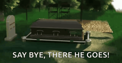 Grave Saying Bye There He Goes GIF