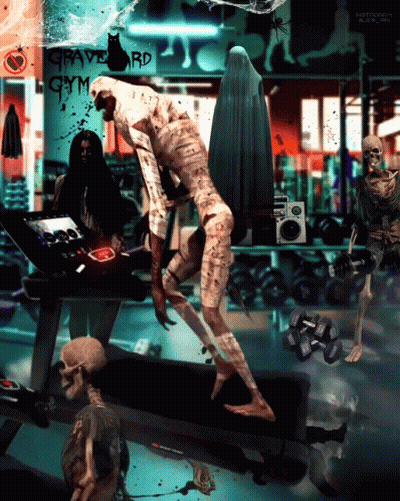 Graveyard Gym Painting GIF