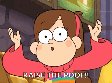 Gravity Falls Cartoon Character Raising Arms GIF