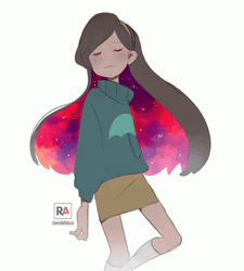 Gravity Falls In Colorful Girl Art GIF